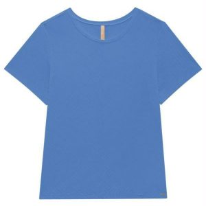 Blusa Malha Canelado Tracy Azul