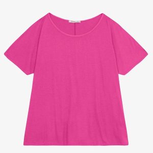 Blusa Manga Curta Feminina Plus Size Rosa