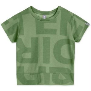 Blusa Manga Curta Infantil Menina Match Verde