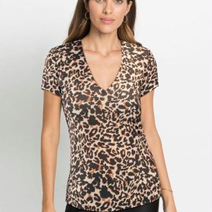 Blusa Manga Curta Onça Marrom