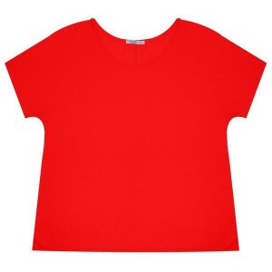Blusa Manga Curta Plus Size Laranja