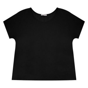 Blusa Manga Curta Plus Size Preto