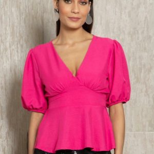 Blusa Pink com Amarração Costas