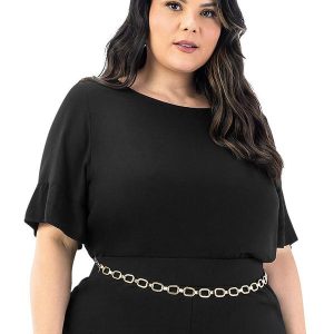 Blusa Plus Size Feminina Preto