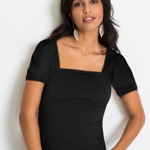 Blusa Preta em Malha Crepe