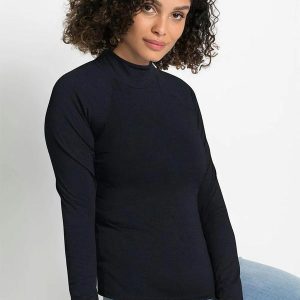 Blusa Preta em Malha de Viscose