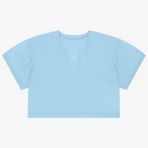 Blusa Tecido em Viscose Infinita Cor Azul