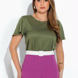 Blusa Verde com Manga Ampla