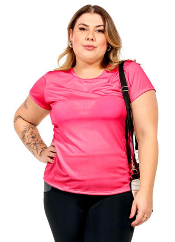 Blusa com Recorte Feminina Rosa