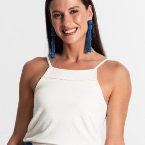 Blusa de Alça Feminina Bege