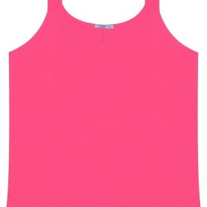 Blusa de Alça Plus Size Rosa