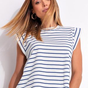 Blusa em Malha de Fio Tinto Listrada