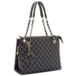 Bolsa Feminina Chenson Cg85023 - Preto/Cinza