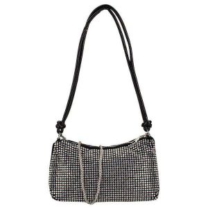 Bolsa Feminina Transversal H.E Xy001 - Preto/Prata