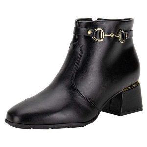 Bota Feminina Cano Baixo Modare 7082102 - Preto 01