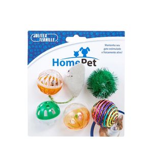 Brinquedo Kit Gatinho Feliz HomePet - 6 unidades
