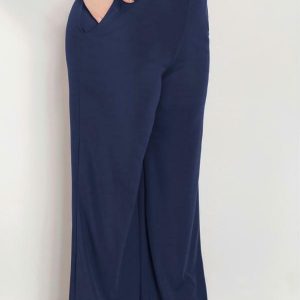Calça Azul Marinho em Malha