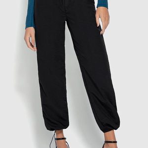 Calça Feminina Parachute em Microfibra Preto