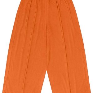 Calça Feminina Plus Size em Viscose Laranja