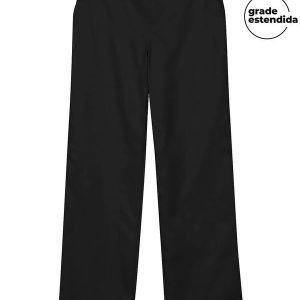Calça Feminina Reta com Bolsos Preto