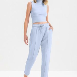 Calça Feminina em Moletom Azul