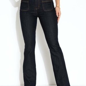 Calça Jeans Escura Boot Cut Sawary
