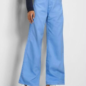 Calça Jeans Pantalona Azul Claro