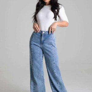 Calça Jeans Sawary Wide Leg - 280094 Azul