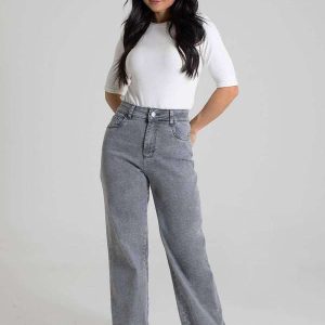 Calça Jeans Sawary Wide Leg - 280247 Cinza