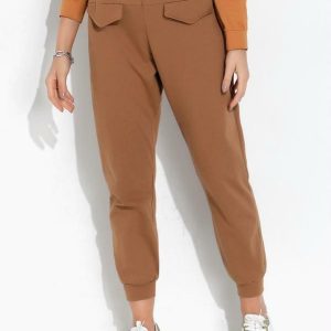 Calça Marrom com Elástico na Cintura