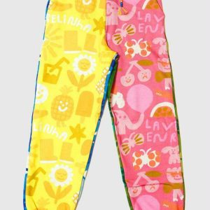 Calça Menina de Moletom Cor-De-Que Estampado