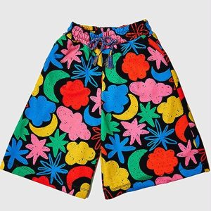 Calça Midi de Moletom Noturna Preto