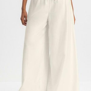 Calça Pantalona Feminina Sarjada Natural