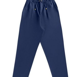 Calça Reta Alfaiataria Azul