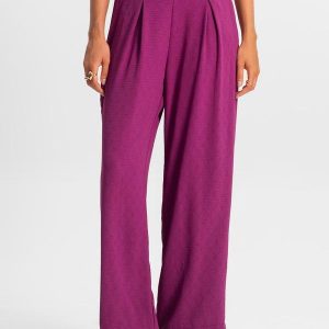 Calça Reta Feminina Roxo