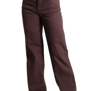 Calça Sarja Sawary Wide Leg - 280820 Marrom