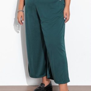 Calça Verde Musgo com Botões Plus Size
