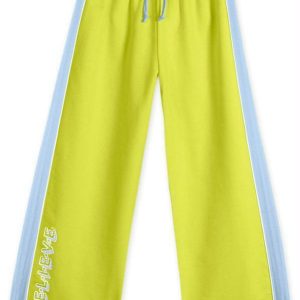 Calça Wide Leg Moletom Infantil Menina Verde
