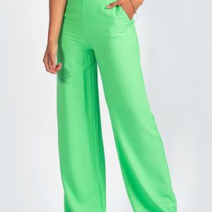 Calça em Viscose Creponada Verde
