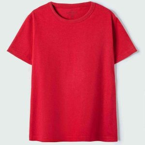 Camiseta Basica Infantil Menino Vermelho