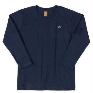 Camiseta Básica Manga Longa Azul