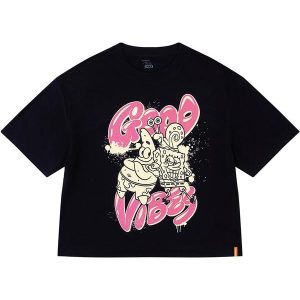 Camiseta Box Feminina Bob Esponja® Preto