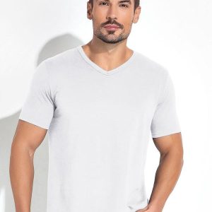 Camiseta Branca em Malha de Algodão