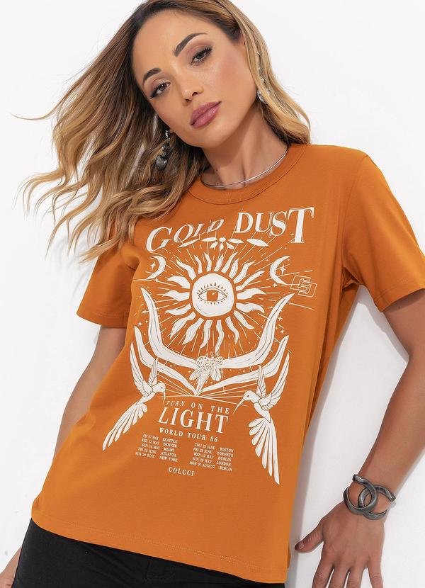 Camiseta Estampada Amarelo