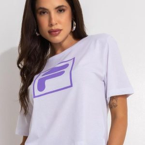 Camiseta Feminina Letter Essentials Branco