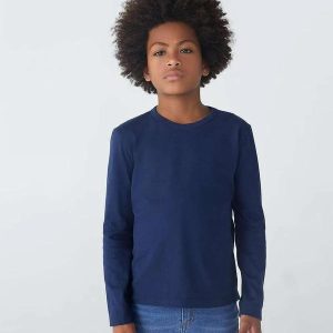 Camiseta Infantil Manga Longa Tam 1 a 16 Azul