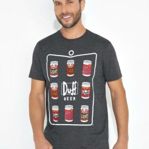 Camiseta Mescla Cinza com Estampa The Simpsons