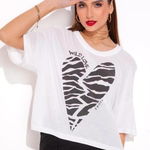 Camiseta em Viscose Branco