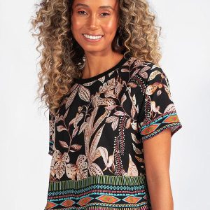 Camiseta em Viscose Estampado