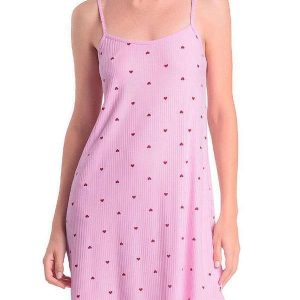 Camisola Feminina Curta Espaço Pijama 4010326 Rosa